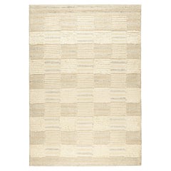 Alfombra a medida de estilo escandinavo de Rug & Kilim con motivos geométricos beige-marrón