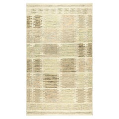 Rug & Kilim's maßgeschneiderter Teppich im skandinavischen Stil mit beige-braunen, geometrischen Mustern
