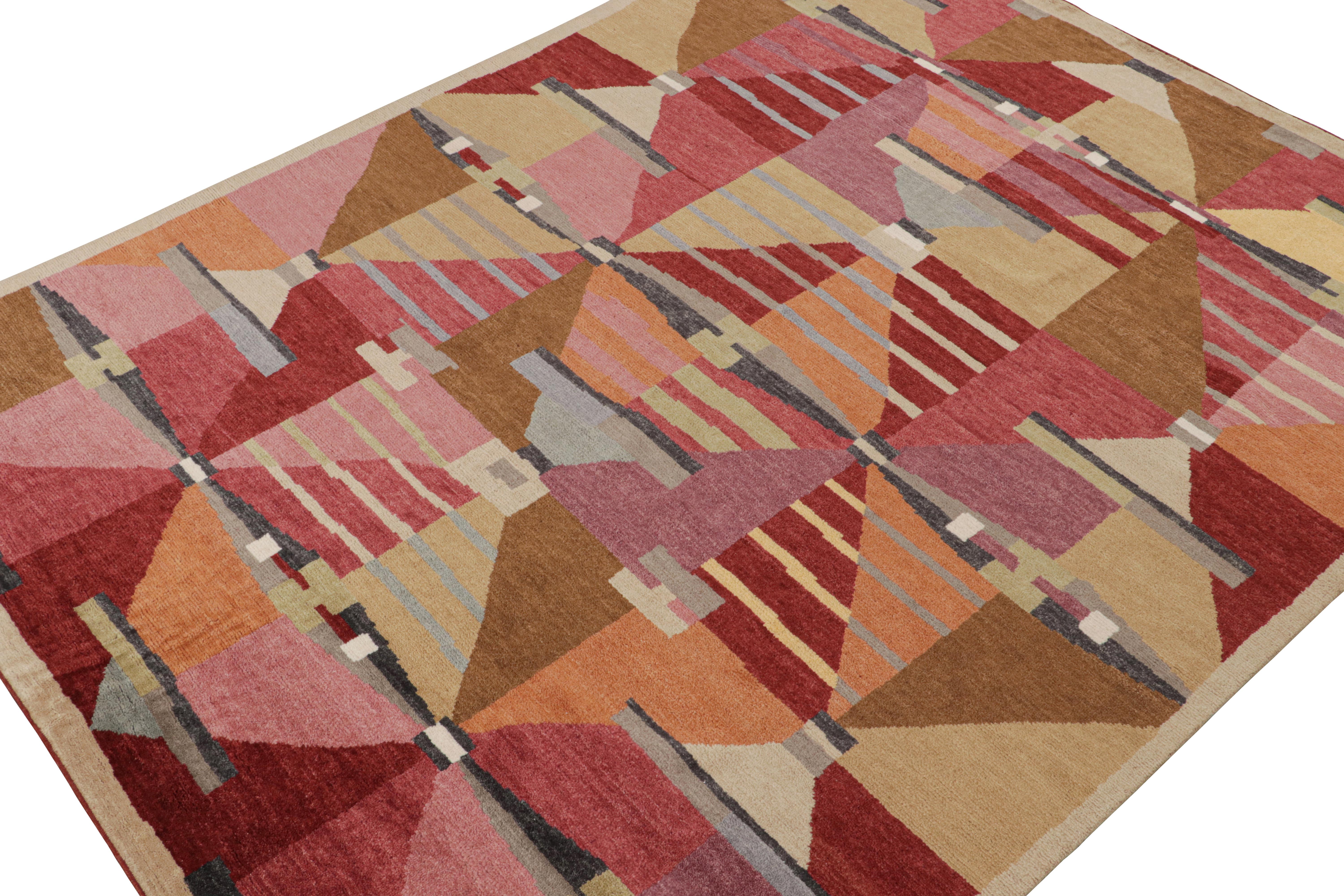 Hand-knotted in wool, this custom rug design represents the pile texture from the Scandinavian rug collection by Rug & Kilim. 

On the Design:

These photos represent a recently sold 9x12 rug in this style—inspired by mid-century rya rugs in the