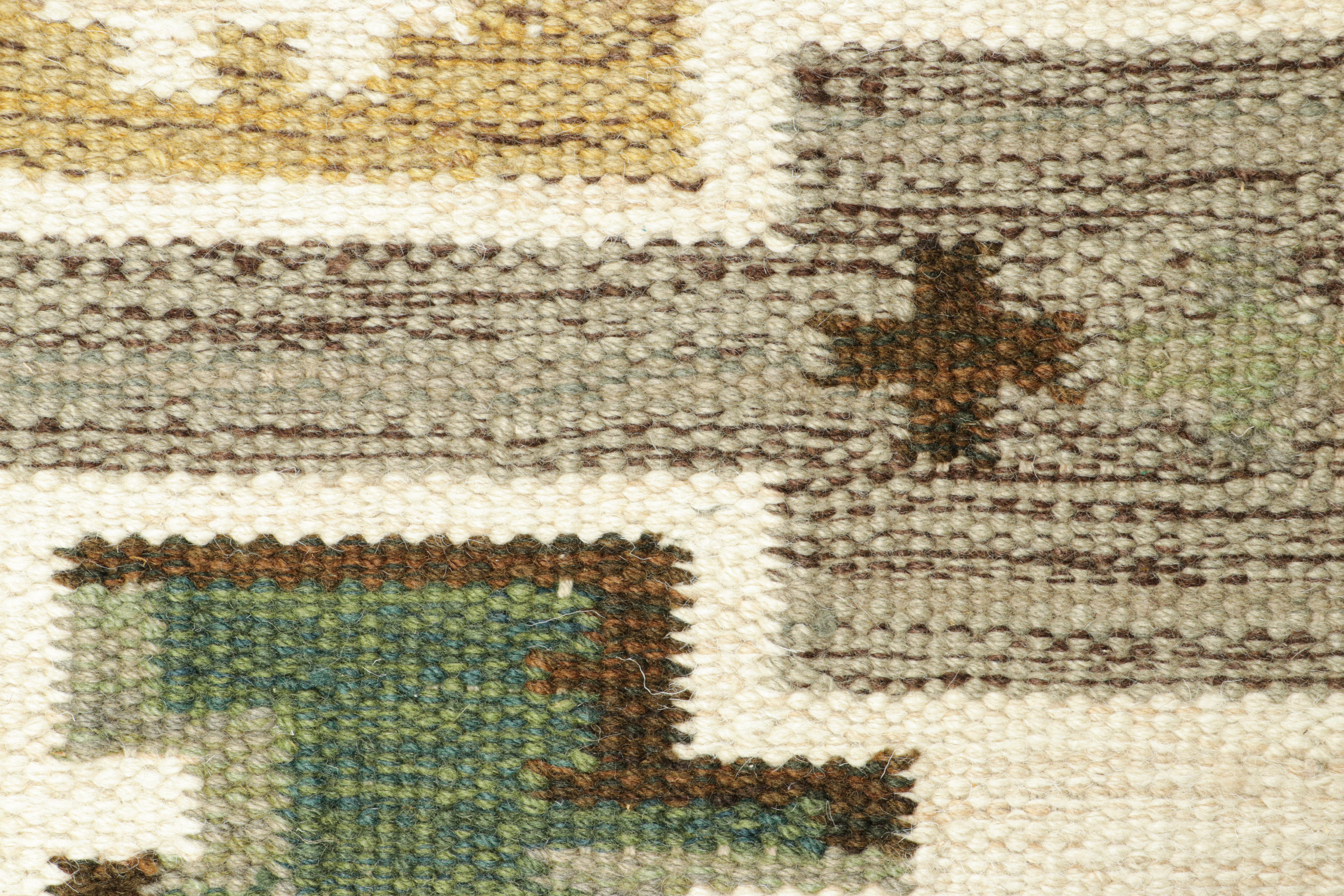 Modern Rug & Kilim’s Scandinavian Style Custom Rug with Colorful Geometric Patterns For Sale
