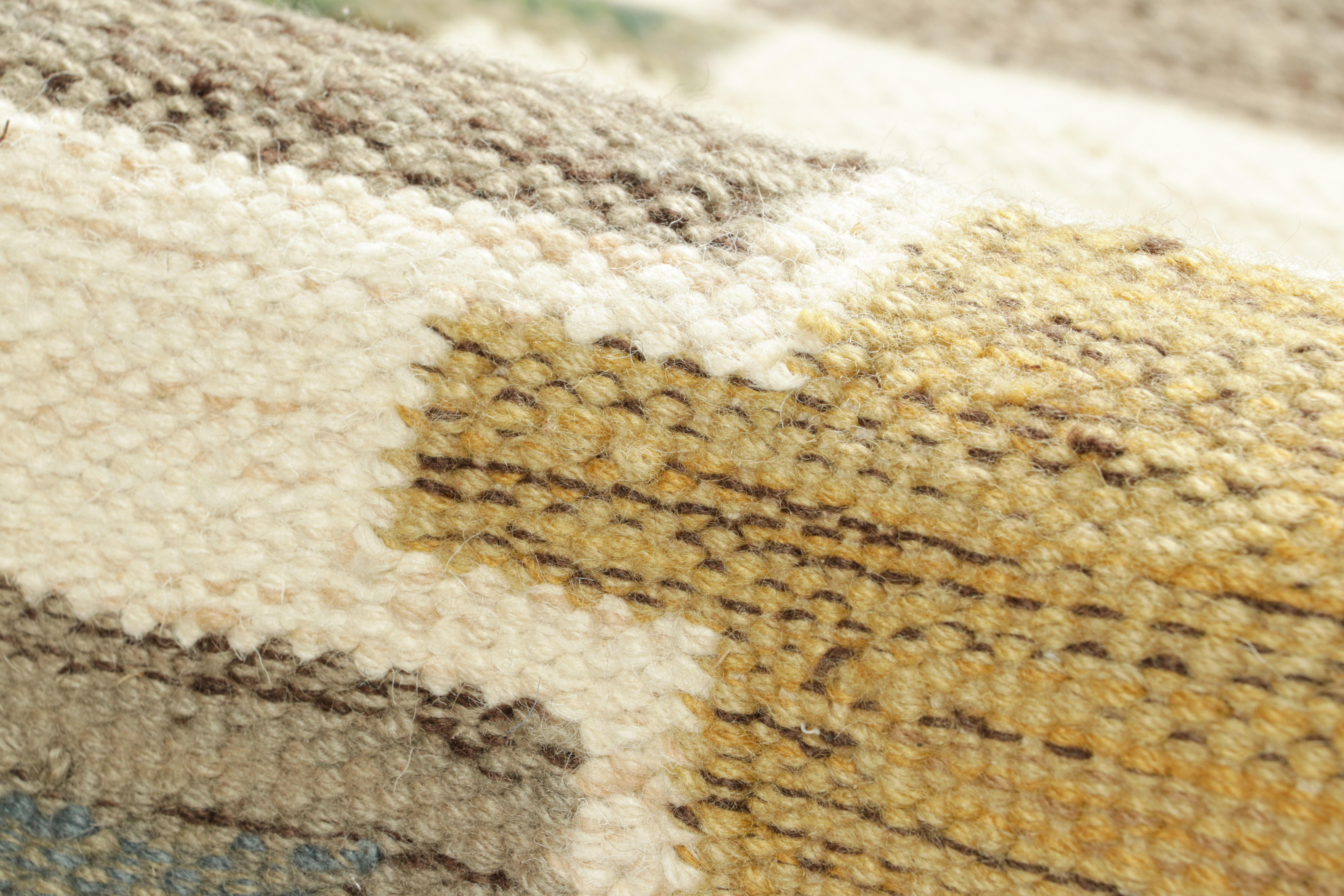 Wool Rug & Kilim’s Scandinavian Style Custom Rug with Colorful Geometric Patterns For Sale