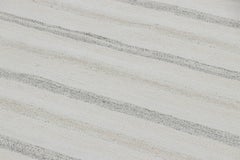 Rug & Kilim’s Scandinavian Style Custom Rug with Gray and White Stripes