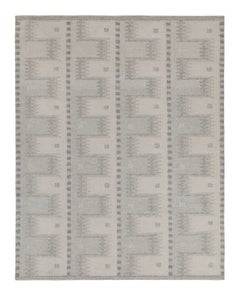 Kilim de seda personalizado de estilo escandinavo de Rug & Kilim con estampado geométrico de color topo