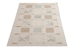 Rug & Kilim's Scandinavian Style Flat-Weave Beige Brown Geometric