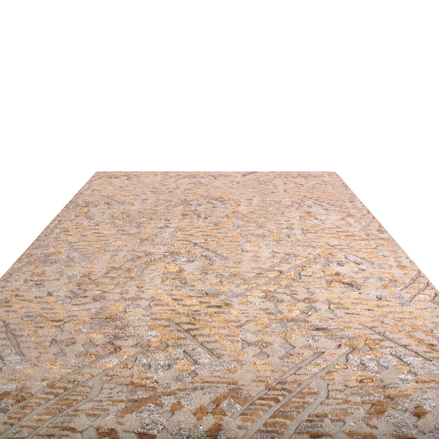 Annodato a mano in lana morbida e invitante, questo tappeto moderno fa parte delle ultime novità della The Scandinavian Collection di Rug & Kilim, una celebrazione del modernismo svedese con nuove geometrie su larga scala ed emozionanti colorazioni