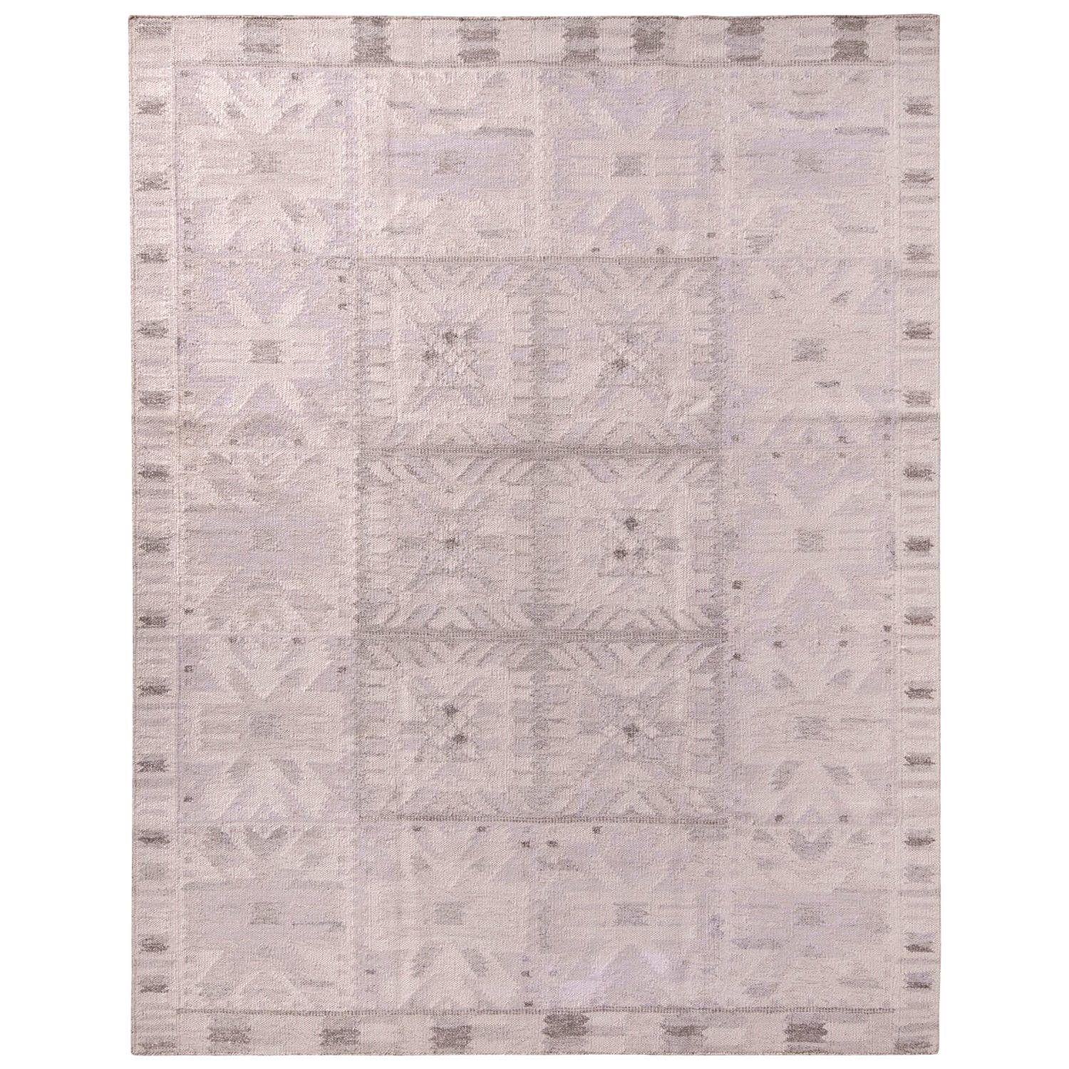 Rug 
Kilim - Tappeto Kilim di lana grigio geometrico in stile scandinavo