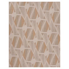 Tapis géométrique de style scandinave de Rug & Kilim en beige, blanc et terre cuite