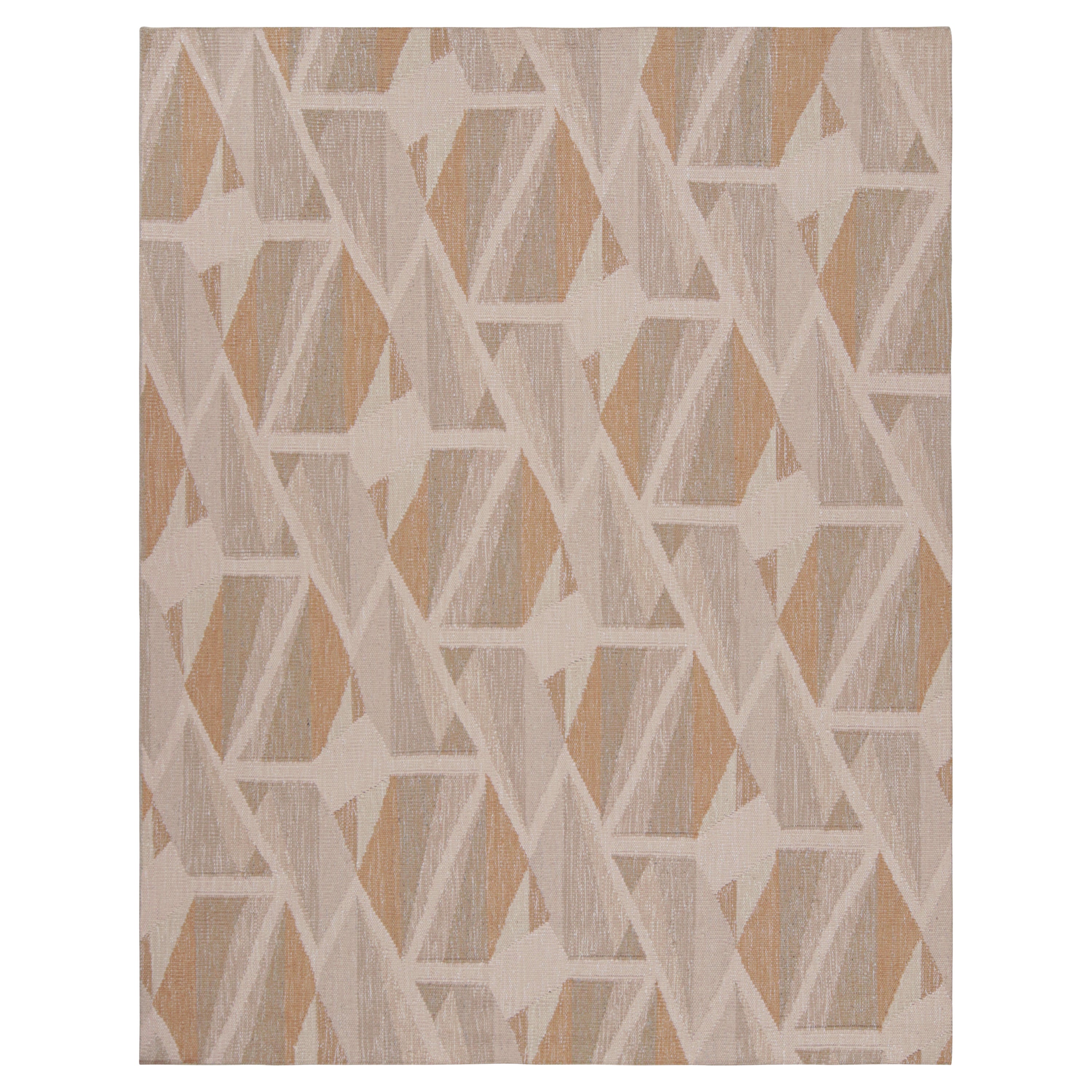 Rug 
Kilim’s Scandinavian Style Geometric Rug in Beige, White and Terracotta