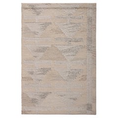 Rug & Kilim’s Scandinavian Style Gift-Size Kilim in Gray and Beige Patterns