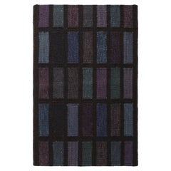 Rug & Kilim’s Scandinavian Style Gift-Size Kilim in Purple and Blue Patterns