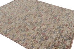 Rug & Kilim's Skandinavischer Stil Polychromatischer Geometrischer Teppich mit hoher Textur