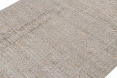 Tapis d'intérieur/extérieur de style scandinave à motif géométrique gris de Rug & Kilim