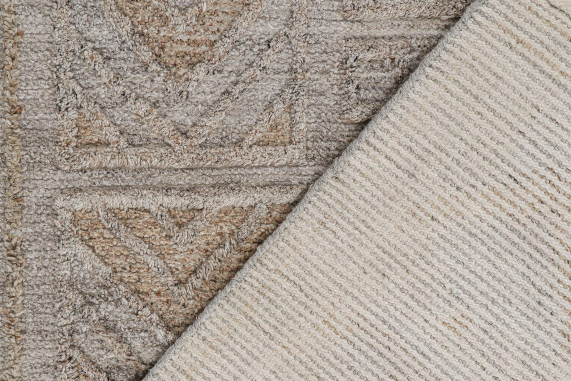 Rug & Kilims Teppich im skandinavischen Stil für drinnen und draußen mit grauem, geometrischem Muster (21. Jahrhundert und zeitgenössisch) im Angebot