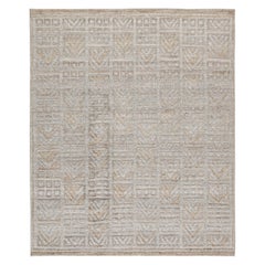 Rug & Kilim’s Scandinavian Style Indoor/Outdoor Rug with Gray Geometric Pattern