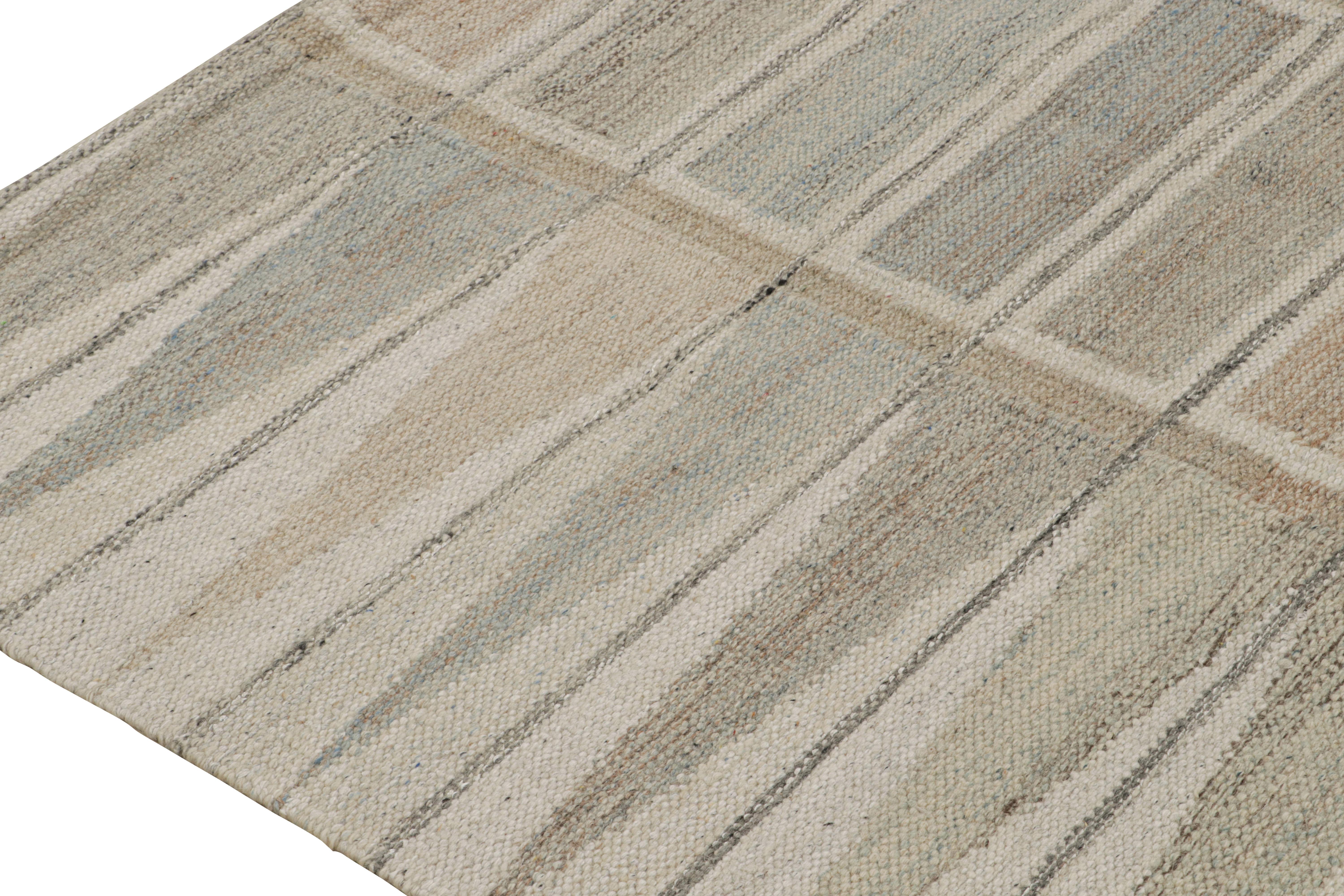 Rug & Kilim's skandinavischer Stil Kilim und individuelle quadratische Teppich-Designs (Handgewebt) im Angebot