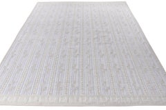 Rug & Kilim’s Scandinavian Style Kilim in All over Blue, Beige Geometric Patter