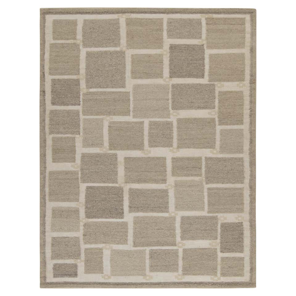 Rug and Kilim’s Scandanavian Style Kilim Rug in Beige and Yellow ...