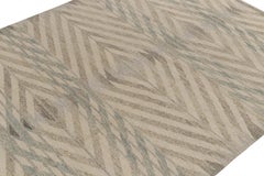 Rug & Kilim’s Scandinavian Style Kilim in Beige-Brown and Blue Chevrons