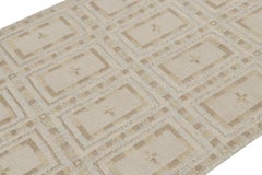 Rug & Kilim’s Scandinavian Style Kilim in Beige-Brown & White Geometric Pattern