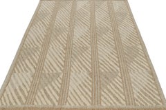 Rug & Kilim’s Scandinavian Style Kilim in Beige, Gray and Blue Geometric Pattern