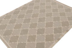 Rug & Kilim's skandinavischer Stil Kilim in Beige & Grau Rautenmuster