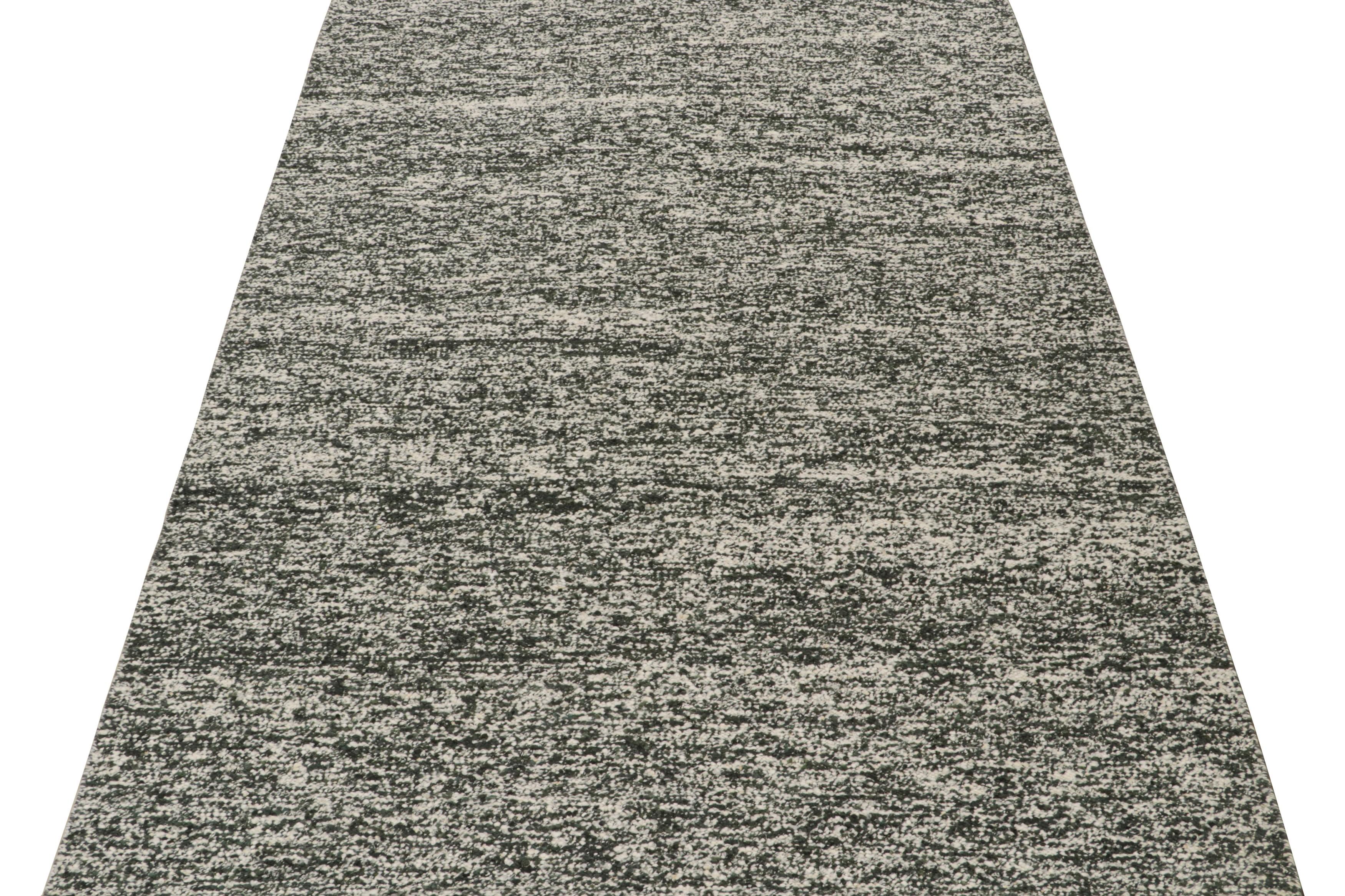 Rug & Kilim's skandinavischer Kilim in Schwarz und Weiß (Moderne) im Angebot