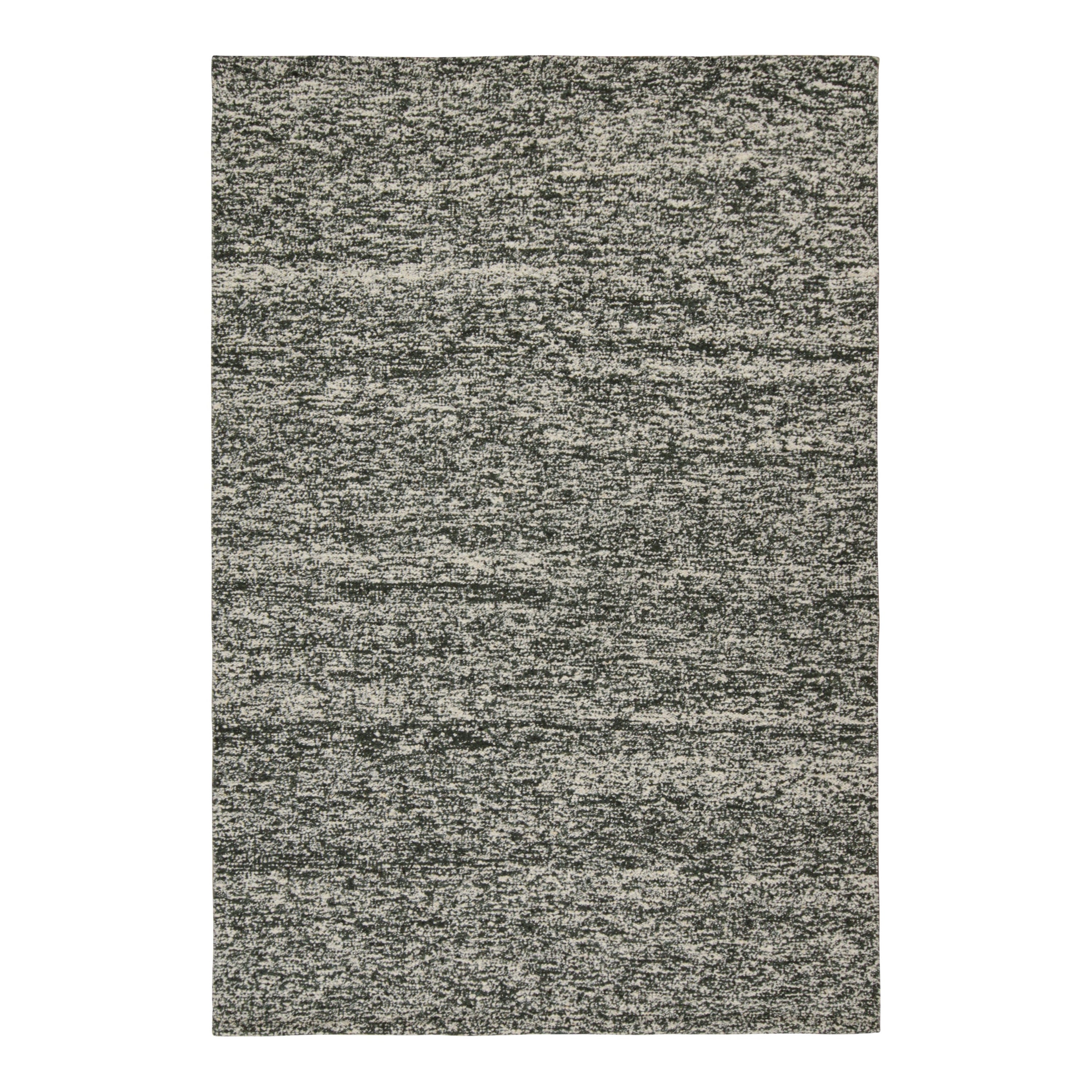 Rug & Kilim’s Scandinavian Style Kilim in Black & White For Sale