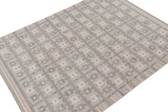 Kilim de estilo escandinavo de Rug & Kilim con motivos marrones, grises y blancos