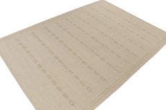 Rug & Kilim’s Scandinavian Style Kilim in Cream and Beige Geometric Pattern