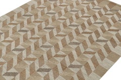 Kilim de estilo escandinavo de Rug & Kilim en gris y estampado geométrico beige-marrón