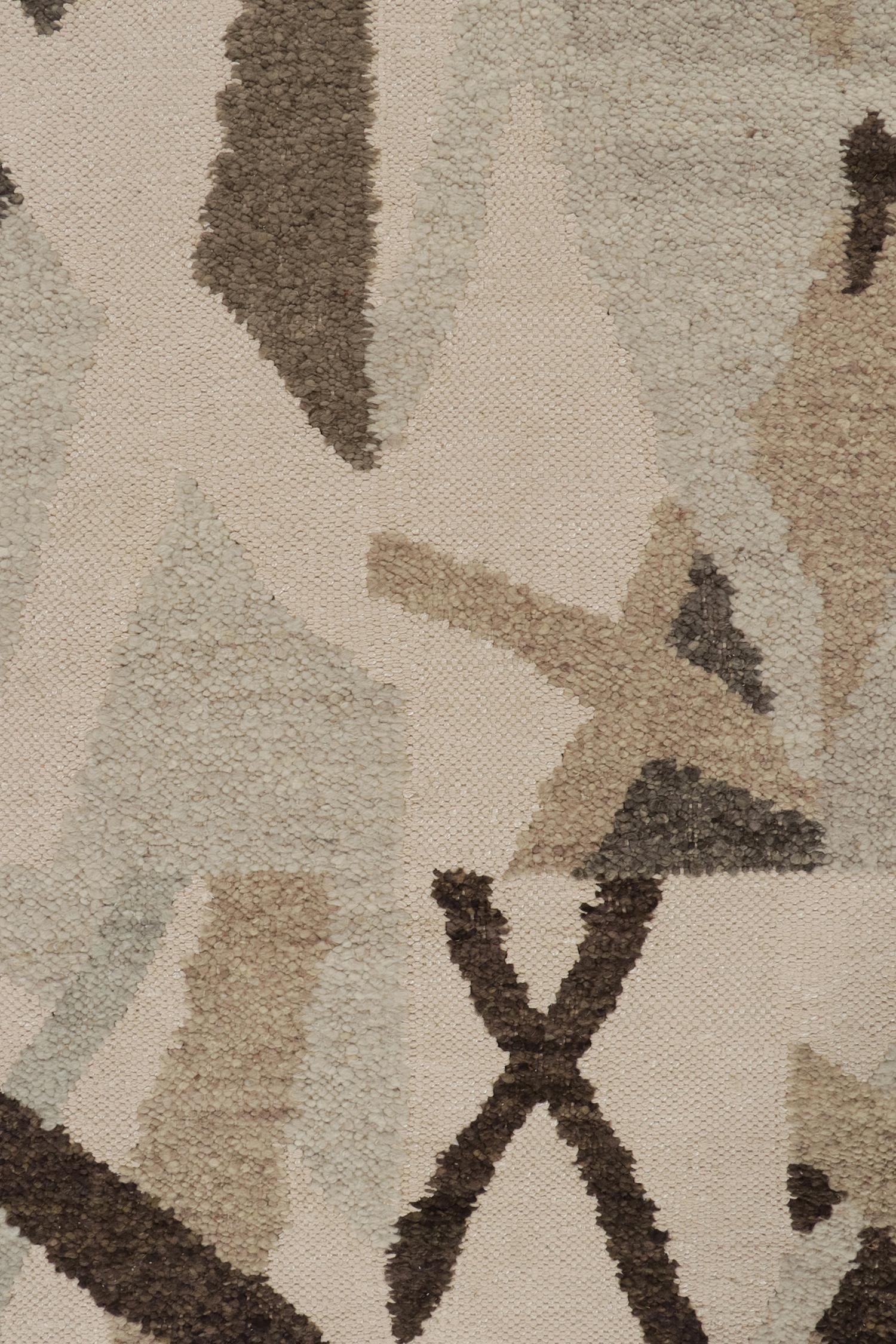 Kilim de style scandinave à motif géométrique gris et beige-brun de Rug & Kilim Neuf - En vente à Long Island City, NY
