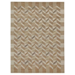 Kilim de estilo escandinavo de Rug & Kilim en gris y estampado geométrico beige-marrón