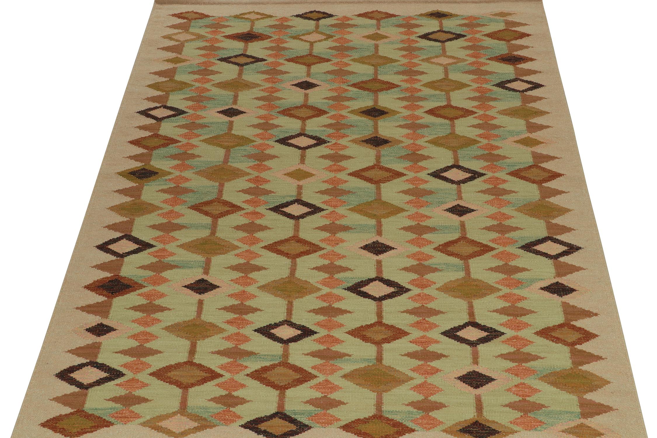 green and brown rug