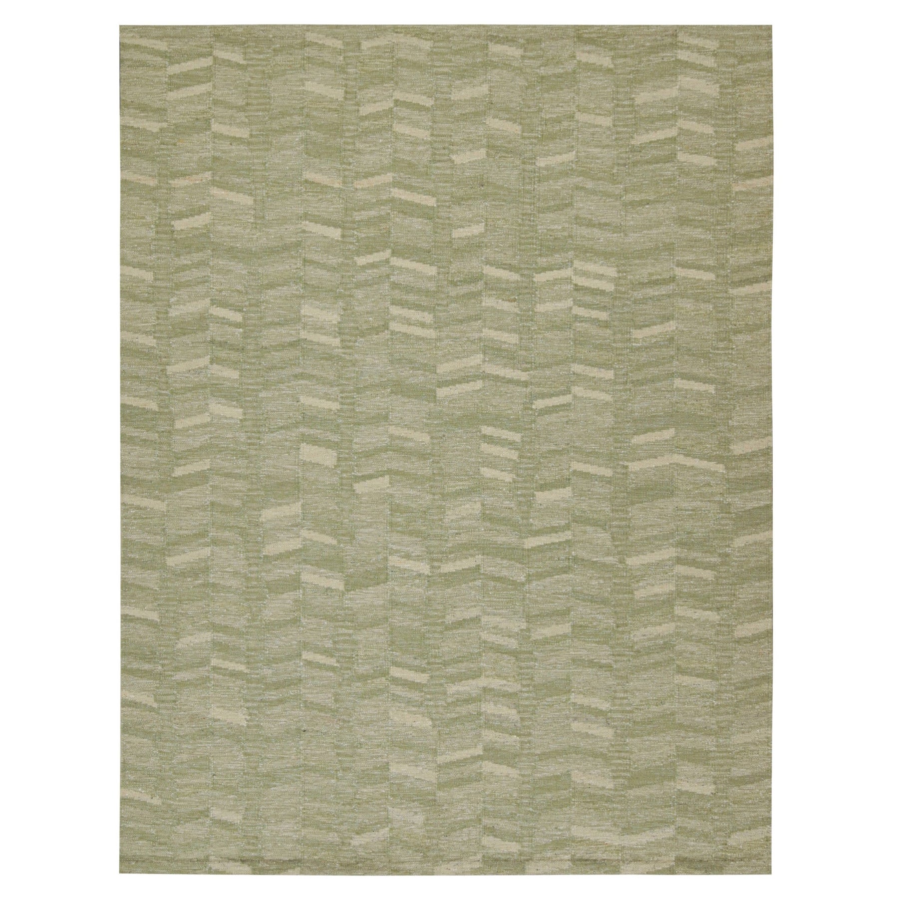Rug & Kilim: Kilim in stile scandinavo con motivi geometrici in verde e beige
