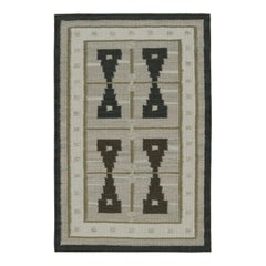 Rug & Kilim in stile scandinavo con motivi grigi, marroni e neri