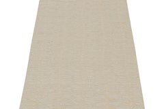 Rug & Kilim’s Scandinavian Style Kilim in Pearl White with Floral Pattern