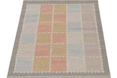 Rug & Kilim’s Scandinavian Style Kilim in Polychromatic Geometric Patterns