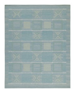 Skandinavischer Kilim von Rug & Kilim in den Farben Seafoam, Teal & Gray mit geometrischem Muster