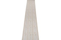 Rug & Kilim’s Scandinavian Style Kilim in Silver with Geometric Patterns