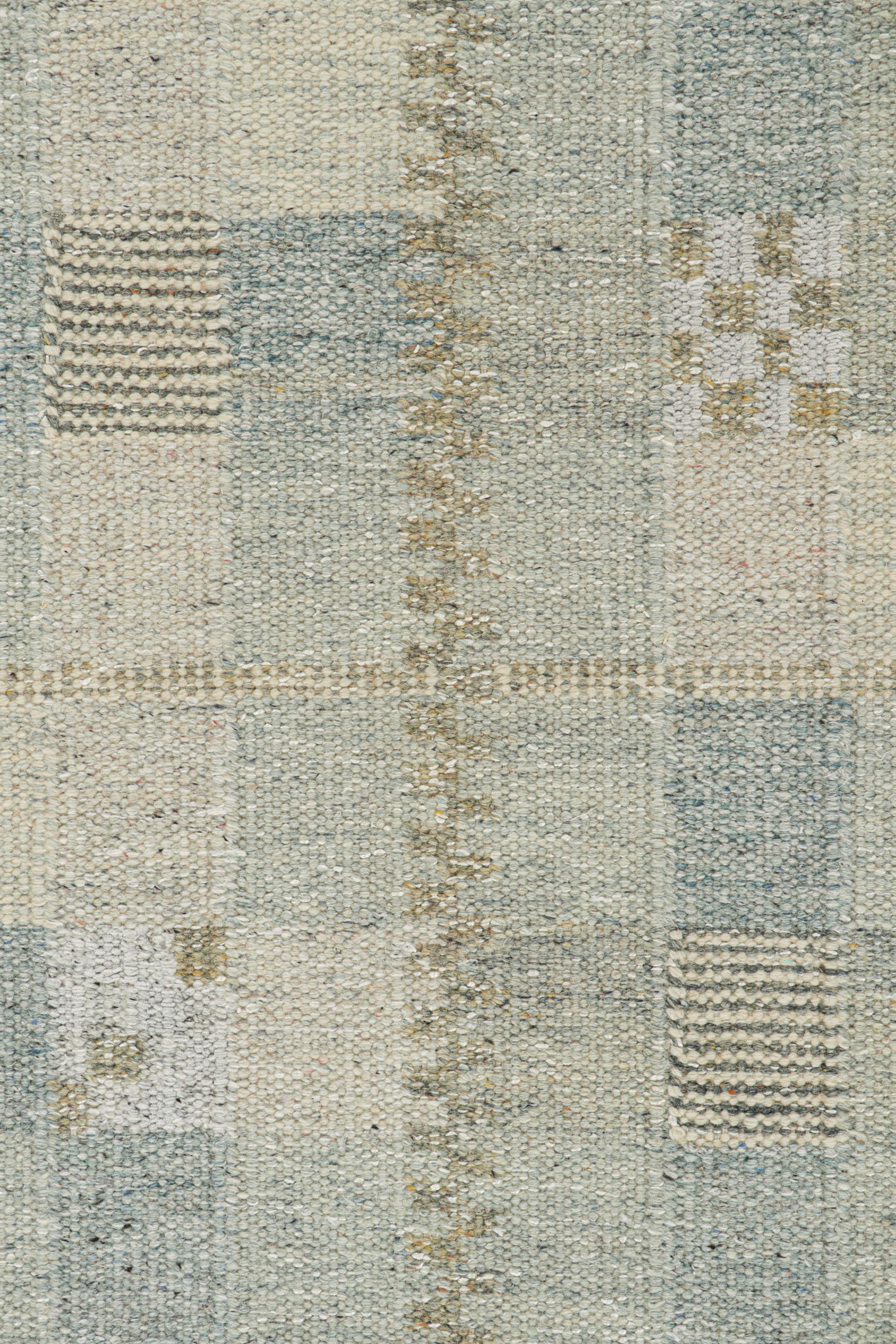 Rug & Kilim è un Kilim in stile scandinavo di colore blu cielo con motivo geometrico In condizioni Nuovo in vendita a Long Island City, NY