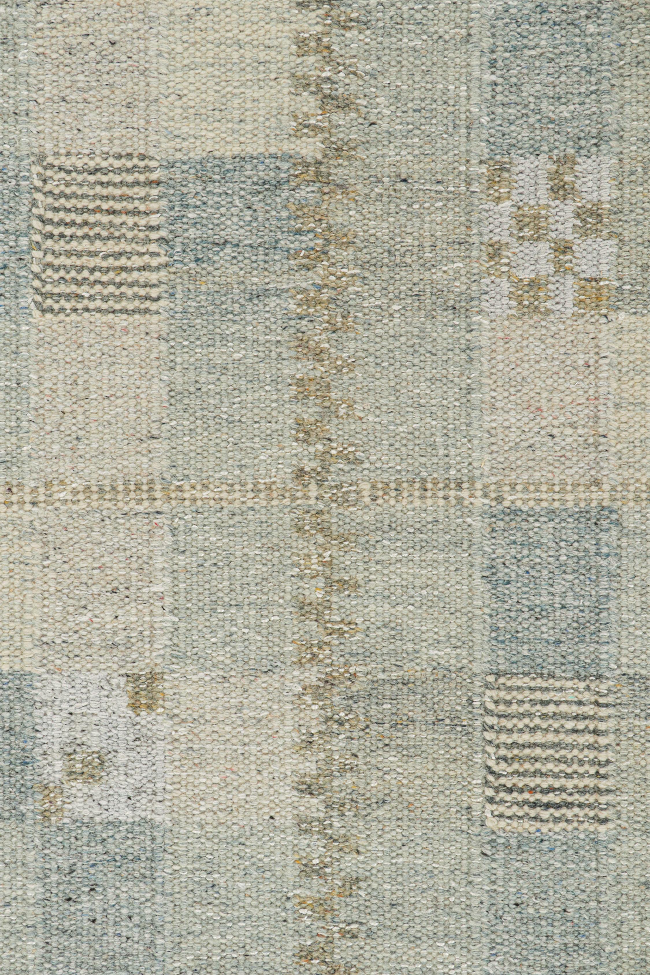 Himmelblauer Kilim im skandinavischen Stil mit geometrischem Muster von Rug & Kilim im Zustand „Neu“ im Angebot in Long Island City, NY