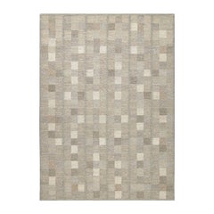 Rug & Kilim’s Scandinavian Style Kilim in Taupe & Gray Geometric Pattern