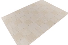 Rug & Kilim’s Scandinavian Style Kilim in White and Greige Geometric Pattern