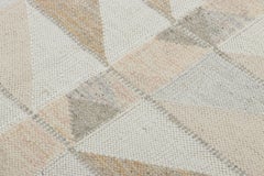 Rug & Kilim’s Scandinavian Style Kilim Rug, Beige-Ivory with Geometric Patterns