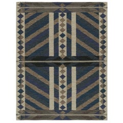 Rug & Kilim’s Scandinavian Style Kilim Rug Design in Beige-Brown Patterns