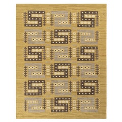 Rug
Kilims skandinavischer Kilim-Teppich, Gold, Beige-Braun Geometrisches Muster