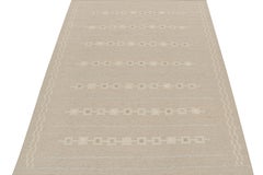 Rug & Kilim’s Scandinavian Style Kilim Rug in Beige and Grey Geometric Patterns