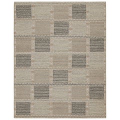 Rug & Kilim: Tappeto Kilim in stile scandinavo con motivi geometrici beige e grigi