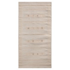 Rug & Kilim's Scandinavian Style Kilim Rug in Beige Brown Geometric Pattern (tapis de style scandinave à motif géométrique beige et brun)