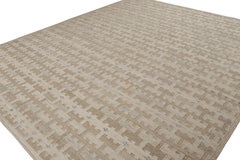 Rug & Kilim's skandinavischer Teppich mit beige-braunem geometrischem Muster